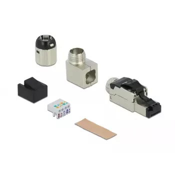 RJ45 Plug field assembly Cat.6A metal angled DeLOCK 86289