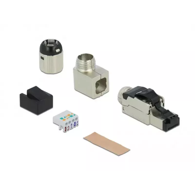 RJ45 Plug field assembly Cat.6A metal angled DeLOCK 86289