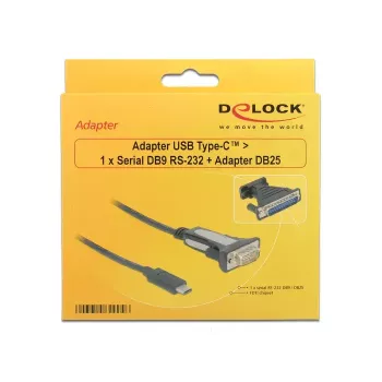 Serial Cable DeLOCK 62904 Black 1.8m DB-9