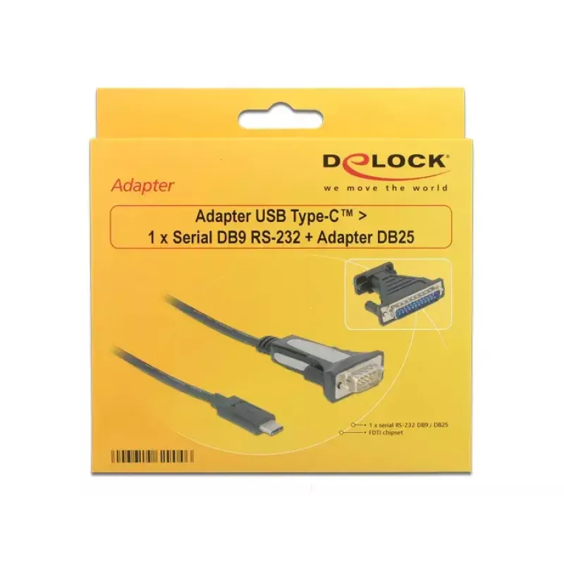 Serial Cable DeLOCK 62904 Black 1.8m DB-9