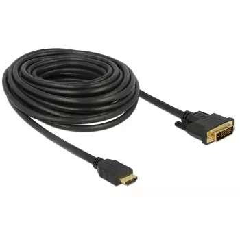 Video Cable Adapter DeLOCK 85657 10m HDMI Type A DVI Black