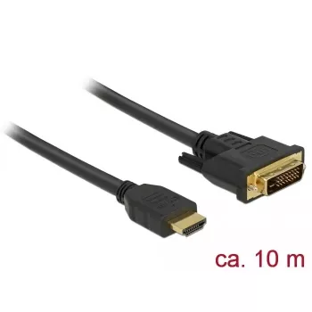 Video Cable Adapter DeLOCK 85657 10m HDMI Type A DVI Black