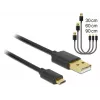USB Cable DeLOCK 83680 USB 2.0 USB A Micro-USB B Black