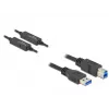USB Cable DeLOCK 85380 USB 3.2 Gen 1 10 m USB A USB B Black