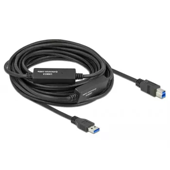 USB Cable DeLOCK 85380 USB 3.2 Gen 1 10 m USB A USB B Black