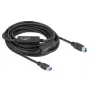 USB Cable DeLOCK 85380 USB 3.2 Gen 1 10 m USB A USB B Black