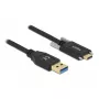 USB Cable DeLOCK 84019 2m USB 3.2 Gen 1 USB A USB C Black
