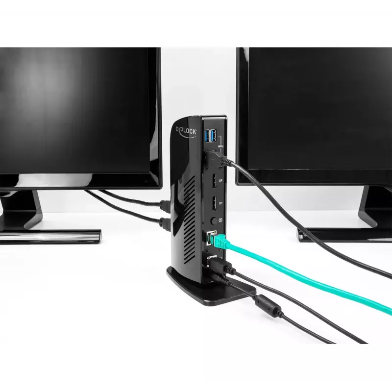 DeLOCK USB Docking Station Dual DisplayPort 4K USB 3.2 LAN Audio