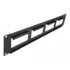 DeLOCK Easy 45 19 inch 2U Modular Patch Panel, 4 Bays, Black