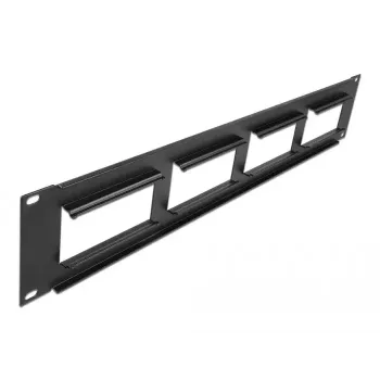 DeLOCK Easy 45 19 inch 2U Modular Patch Panel, 4 Bays, Black