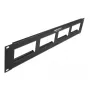 DeLOCK Easy 45 19 inch 2U Modular Patch Panel, 4 Bays, Black