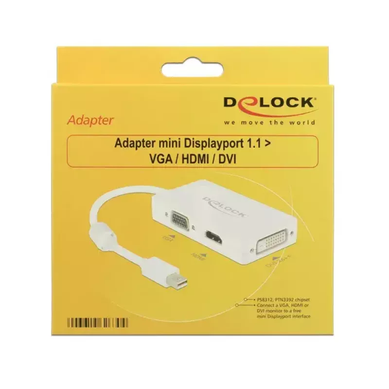 Cable DeLOCK 0.16m DisplayPort VGA HDMI DVI