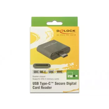 Card Reader DeLOCK 91498 USB 3.2 Gen 1 Type-C Black