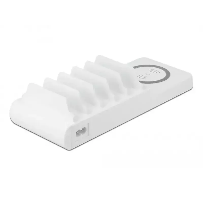 Freestanding Charger DeLOCK USB and Wireless Charger 2 x USB Type-C PD + 3 x USB Type-A with 110 W