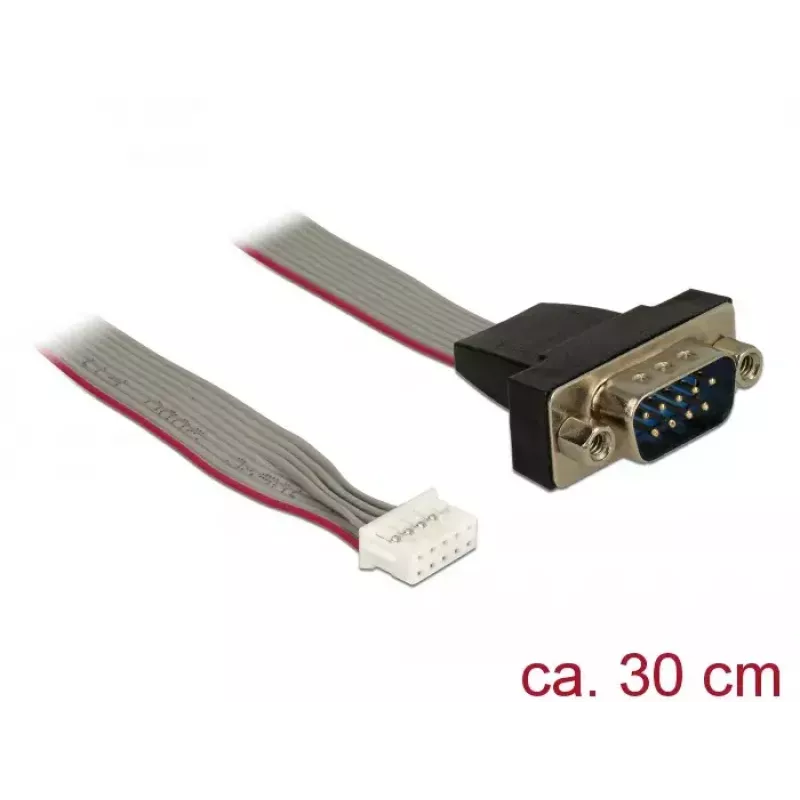 Serial Cable DeLOCK 89632 Black Grey Red 0.3m DB-9