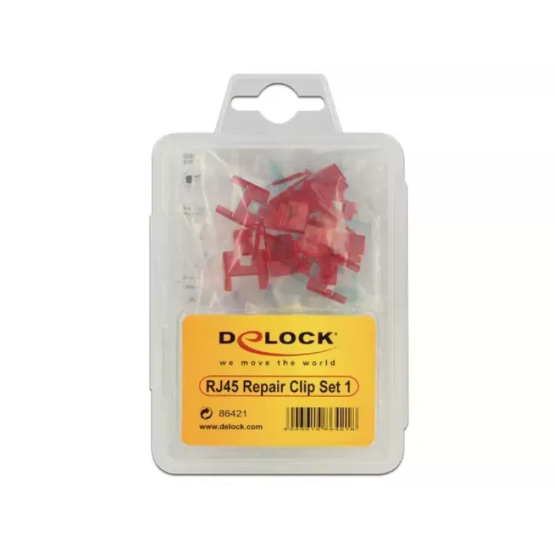 Cable Clamp DeLOCK 86421 RJ45 Multicolour 40 pcs