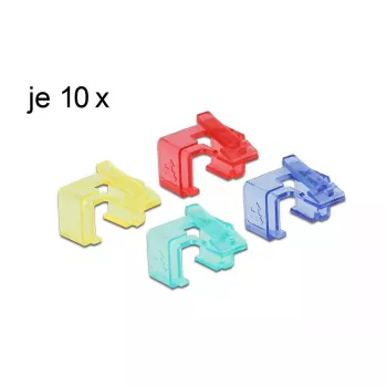 Cable Clamp DeLOCK 86421 RJ45 Multicolour 40 pcs