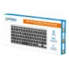 Manhattan Ultra Slim Dual-Mode Wireless Keyboard, German Quertz layout, Bluetooth (v3.0) and Wireless (2.4GHz), 78 low profile scissor keys, Auto Power Management, Range 10m, USB-A Micro Receiver, AAA Battery (included), Windows and Mac, Three Year Warranty