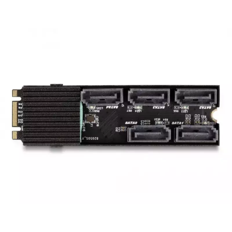 DeLOCK Converter M.2 2280 Key B+M male to 5 x SATA with heat sink
