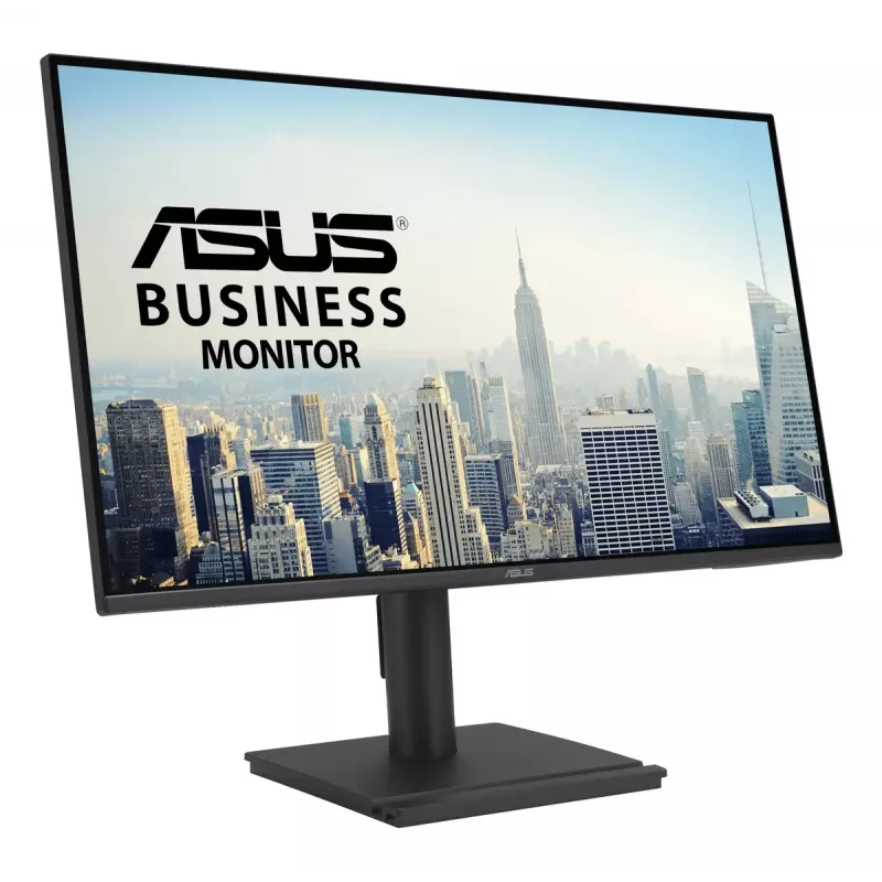 27 inch ASUS BE27AQ IPS LCD monitor, 2560 x 1440 WQHD, 5 ms, USB 3.2 hub, height adjustable, VESA, built-in speakers, black
