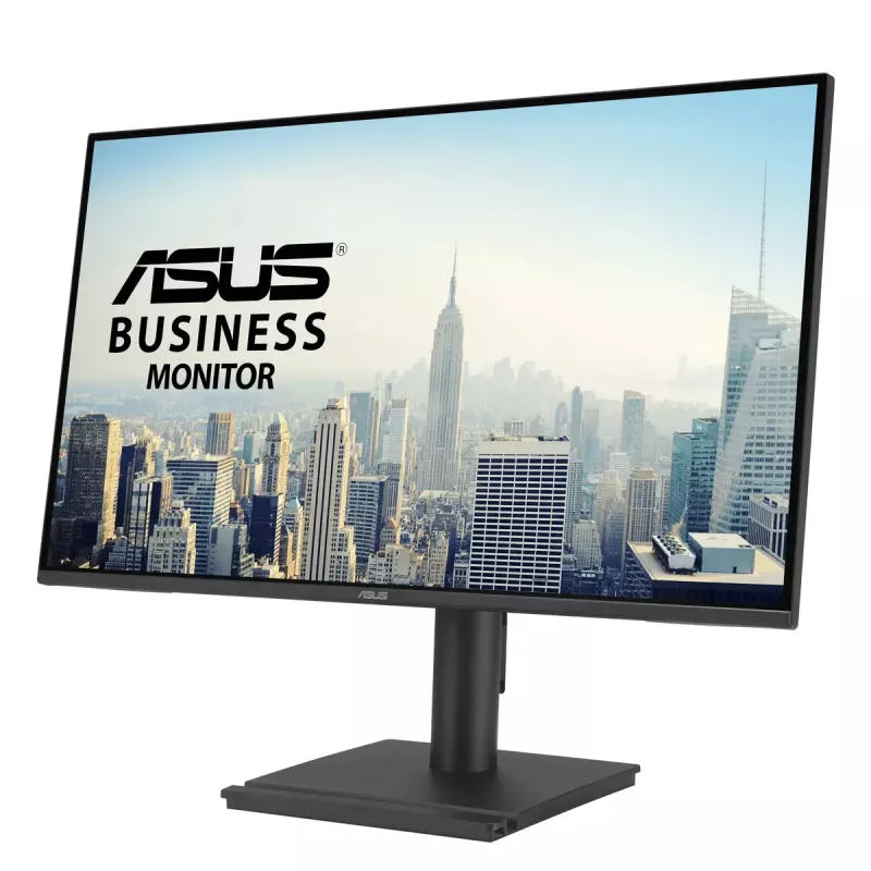 27 inch ASUS BE27AQ IPS LCD monitor, 2560 x 1440 WQHD, 5 ms, USB 3.2 hub, height adjustable, VESA, built-in speakers, black