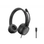 Headset CONCEPTRONIC POLONA05BC — Stereo USB-C, Noise‑Cancelling Mic, Circumaural, 2 m cable, 20–22000 Hz, Black