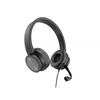 Headset CONCEPTRONIC POLONA05BC — Stereo USB-C, Noise‑Cancelling Mic, Circumaural, 2 m cable, 20–22000 Hz, Black