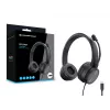 Headset CONCEPTRONIC POLONA05BC — Stereo USB-C, Noise‑Cancelling Mic, Circumaural, 2 m cable, 20–22000 Hz, Black