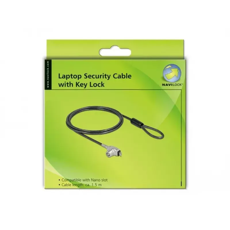 Security Cable DeLOCK 20691 HP Nano Slot Carbon Steel