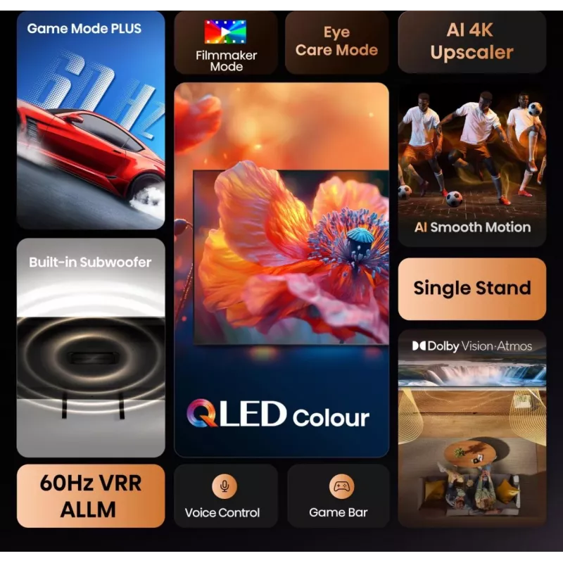 Hisense A7Q 55A7Q 139.7 cm (55 inch) 4K Ultra HD Smart TV Wi-Fi Black
