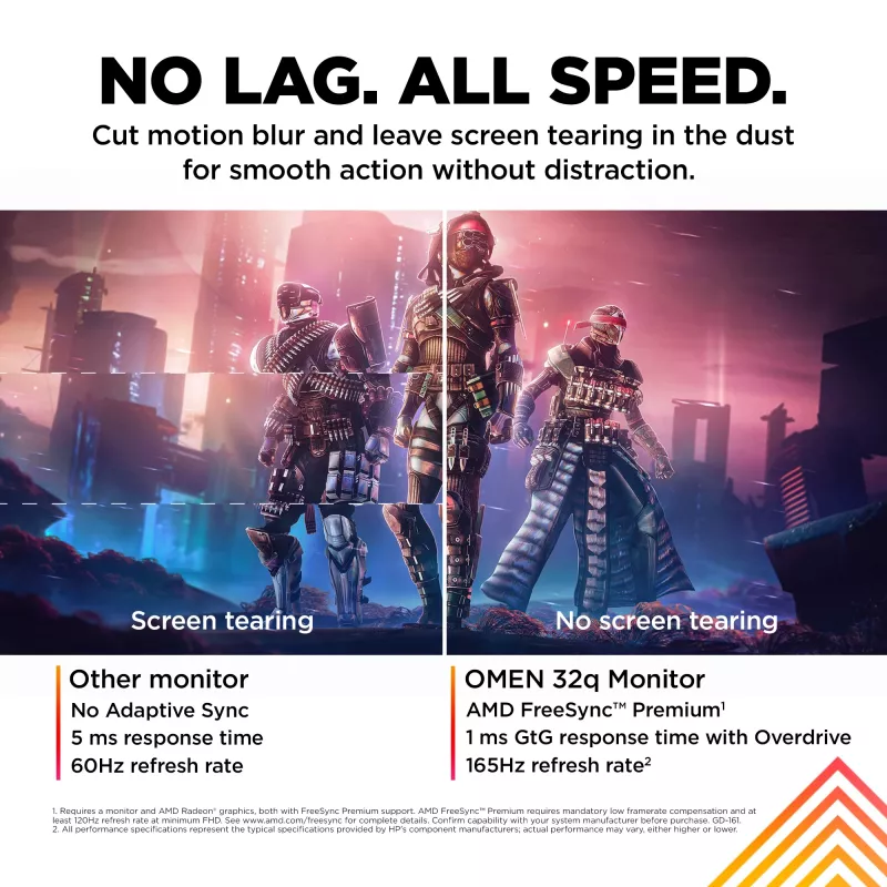 OMEN by HP 31.5 inch QHD 165Hz Gaming Monitor - OMEN 32q