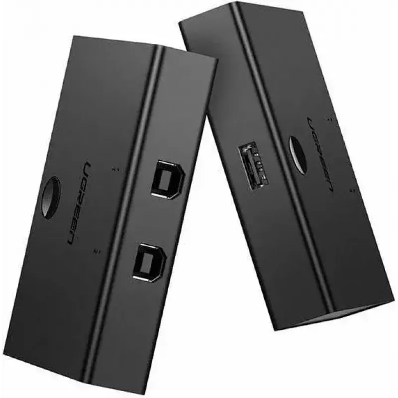 USB sharing switch UGREEN UGR423 2x1 Black — 2 computers to 1 USB device, manual button