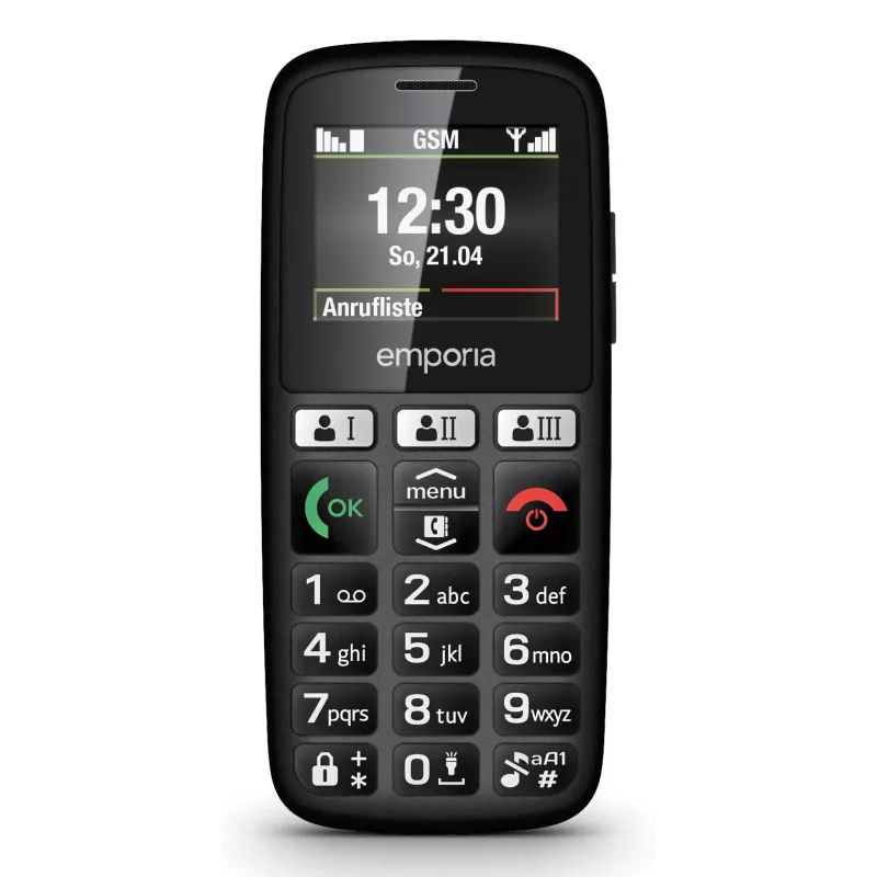 Emporia emporiaHAPPY 4.6 cm (1.81 inch) 70 g Black Entry-level phone