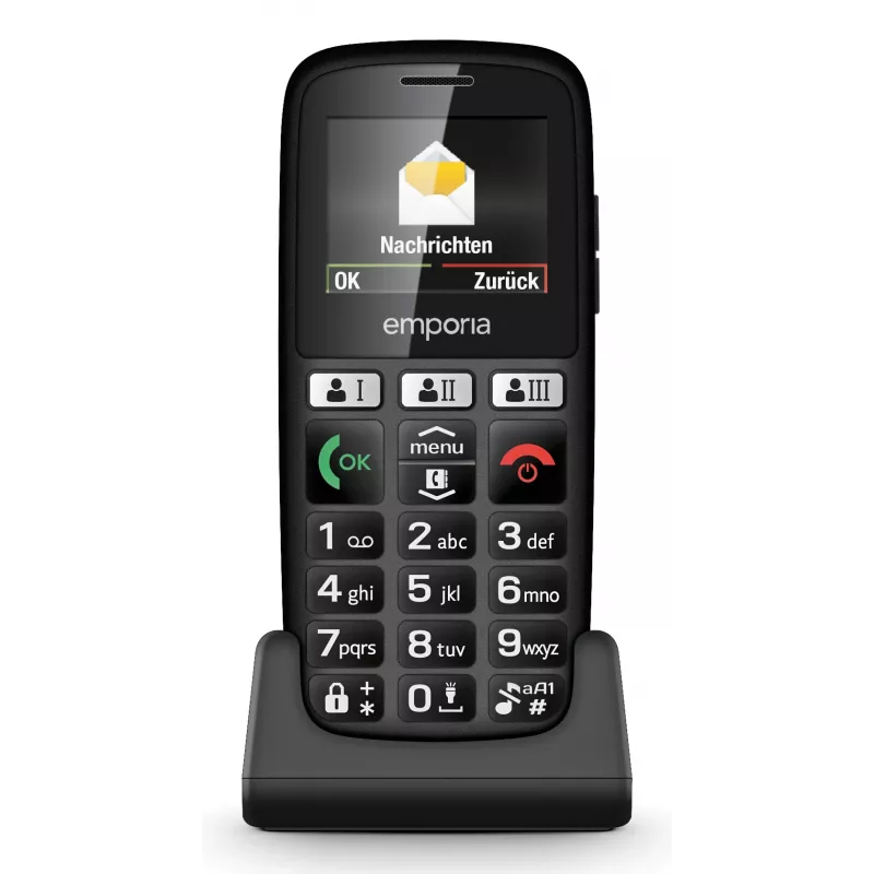 Emporia emporiaHAPPY 4.6 cm (1.81 inch) 70 g Black Entry-level phone