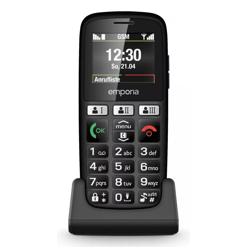 Emporia emporiaHAPPY 4.6 cm (1.81 inch) 70 g Black Entry-level phone