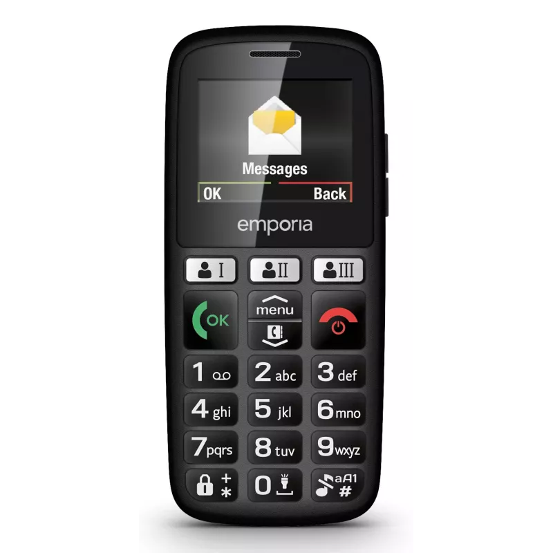 Emporia emporiaHAPPY 4.6 cm (1.81 inch) 70 g Black Entry-level phone