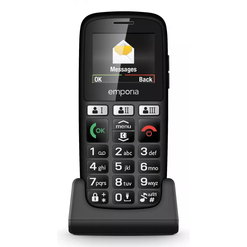 Emporia emporiaHAPPY 4.6 cm (1.81 inch) 70 g Black Entry-level phone