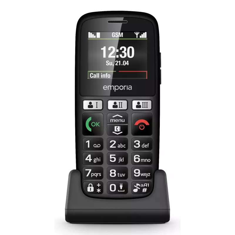 Emporia emporiaHAPPY 4.6 cm (1.81 inch) 70 g Black Entry-level phone