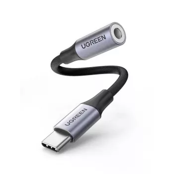 Ugreen 80154 mobile phone cable Black, Grey USB C 3.5mm