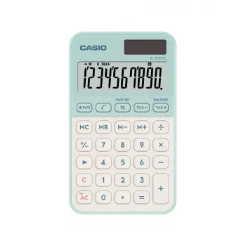 Calculator CASIO SL-310YC pocket basic 10-digit battery/solar light green