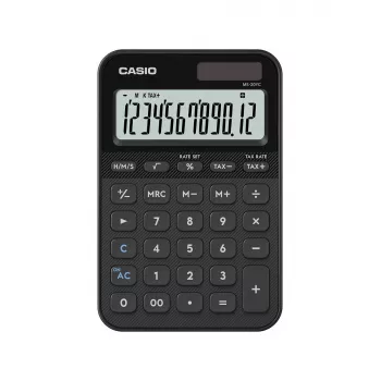 Desktop calculator CASIO MS-20YC — Basic model, battery/solar power, tax and profit calculations, black