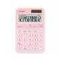 Desktop basic calculator CASIO MS-20YC — 12-digit, tax & profit functions, battery/solar, light pink