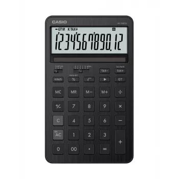 Desktop calculator CASIO JW-200DQ – Basic, 12-digit, tax & profit functions, battery/solar, black