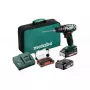 Cordless Pistol-Grip Drill Metabo BS 18 — 18 V LiPo, 1.3 kg, Keyless Chuck, 1 cm, 1600 RPM, 20 mm wood