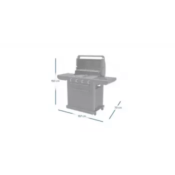 Grill Campingaz 4 Series Classic 4 Series Onyx S 37386 Gas Black 15.9 W