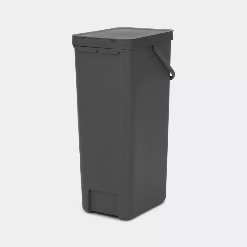 Brabantia Sort & Go 40L Rectangular Recycle Bin Grey
