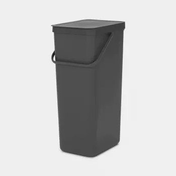 Brabantia Sort & Go 40L Rectangular Recycle Bin Grey