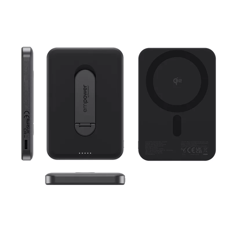 PanzerGlass empower™ by ® empower™ Bank w. Spin Stand | 5000mAh | Space Black