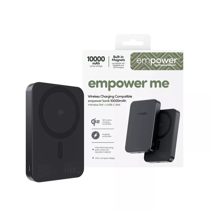 Portable power bank PanzerGlass empower™ 10000mAh Space Black, 0.245 kg