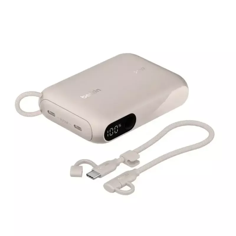 Portable power bank Belkin BPB027hqSD 10000 mAh, Sand, 2 × USB‑C ports